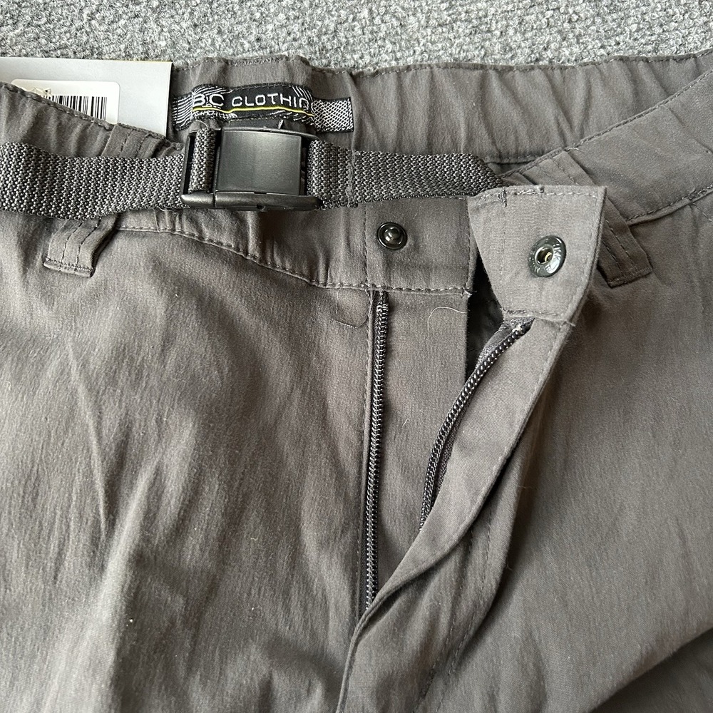 BC Clothing Pants Men 32 X 24 Short Convertible Cargo Shorts Grey New NWT Boys - Picture 9 of 11